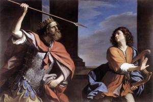 Saul Attacking David, by Guercino, 1646
